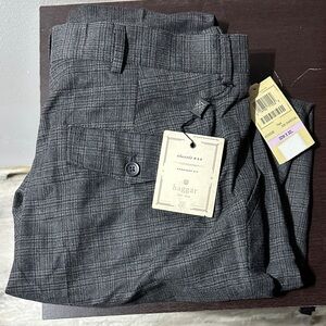 Haggar Charcoal Checkered Trousers